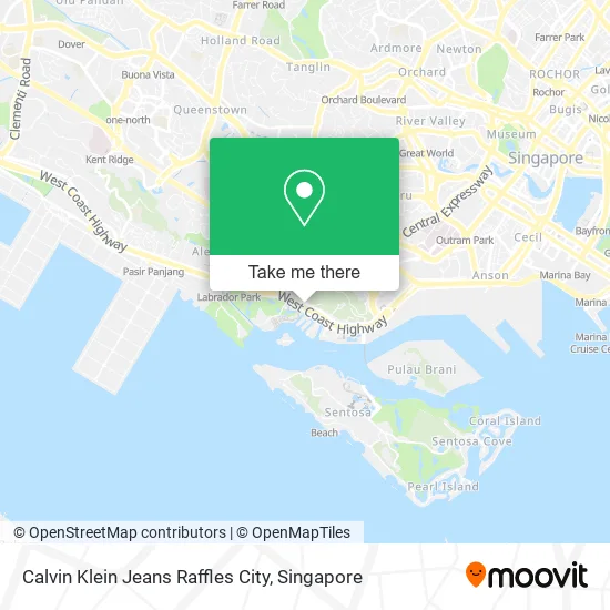 Calvin Klein Jeans Raffles City map