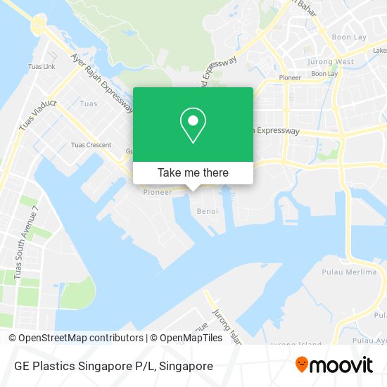 GE Plastics Singapore P/L map
