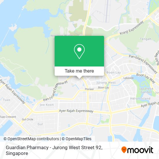 Guardian Pharmacy - Jurong West Street 92 map