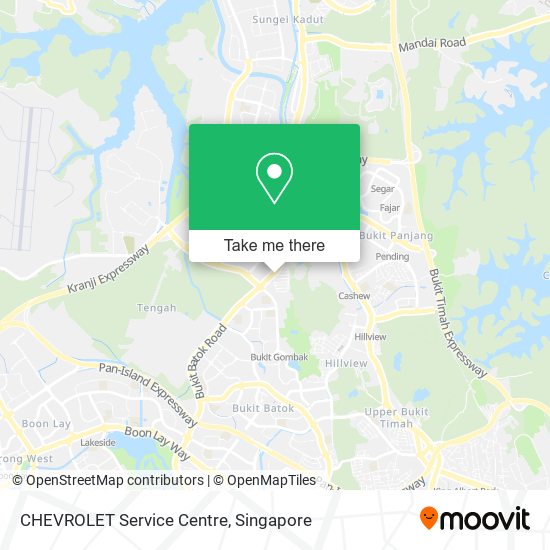CHEVROLET Service Centre map