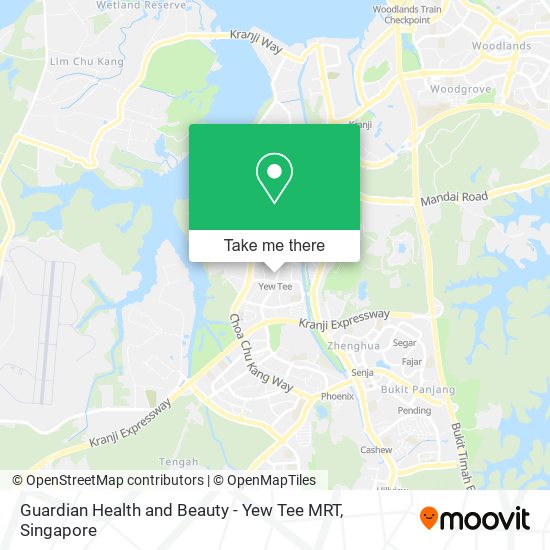 Guardian Health and Beauty - Yew Tee MRT map