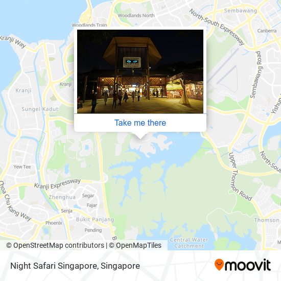 Night Safari Singapore map