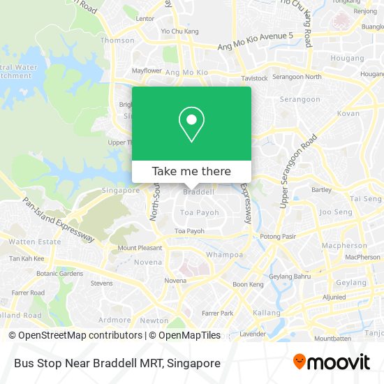 Bus Stop Near Braddell MRT map