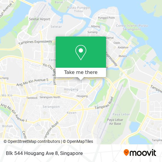 Blk 544 Hougang Ave 8 map