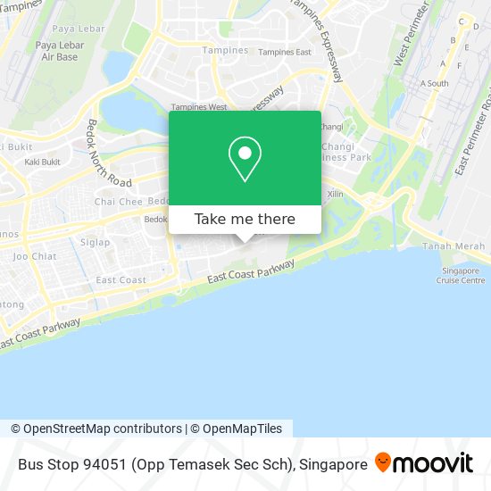 Bus Stop 94051 (Opp Temasek Sec Sch) map