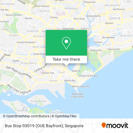 Bus Stop 03019 (OUE Bayfront) map