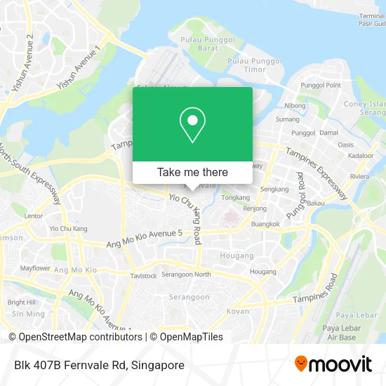 Blk 407B Fernvale Rd map
