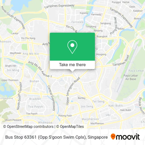 Bus Stop 63361 (Opp S'goon Swim Cplx)地图