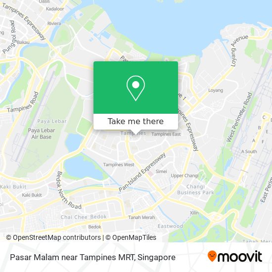 Pasar Malam near Tampines MRT map