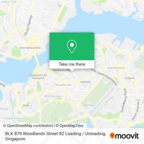 BLK 879 Woodlands Street 82 Loading / Unloading map