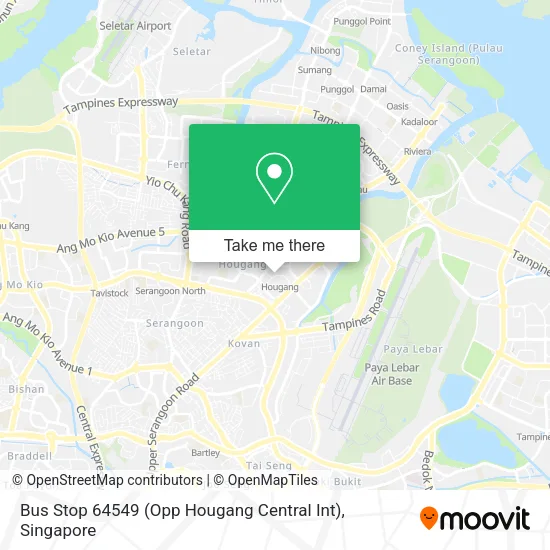Bus Stop 64549 (Opp Hougang Central Int) map