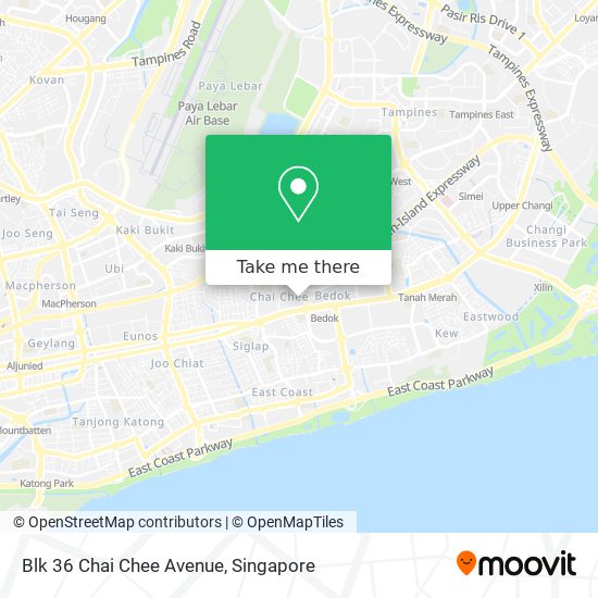 Blk 36 Chai Chee Avenue map