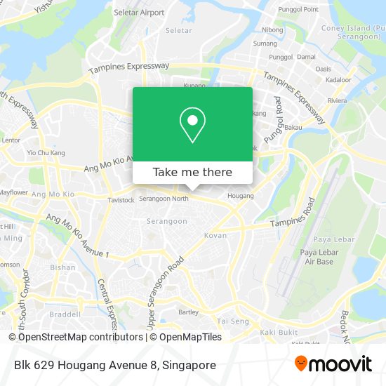 Blk 629 Hougang Avenue 8 map