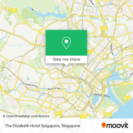 The Elizabeth Hotel Singapore map