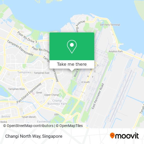 Changi North Way map