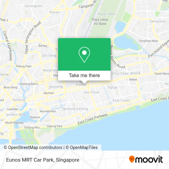 Eunos MRT Car Park map