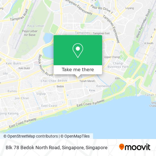 Blk 78 Bedok North Road, Singapore map