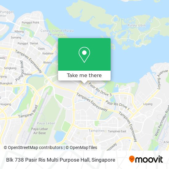 Blk 738 Pasir Ris Multi Purpose Hall map