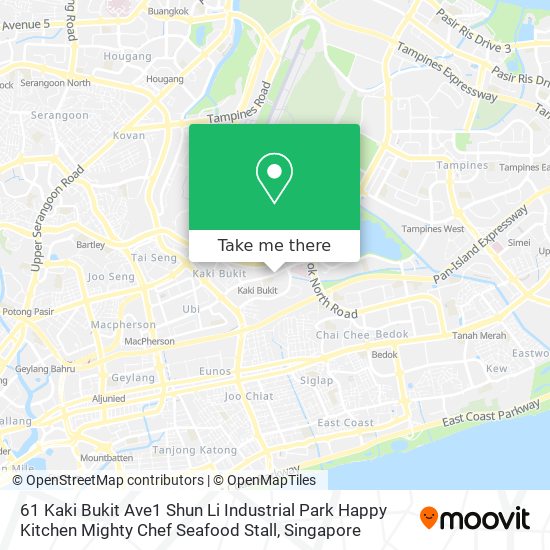 61 Kaki Bukit Ave1 Shun Li Industrial Park Happy Kitchen Mighty Chef Seafood Stall map