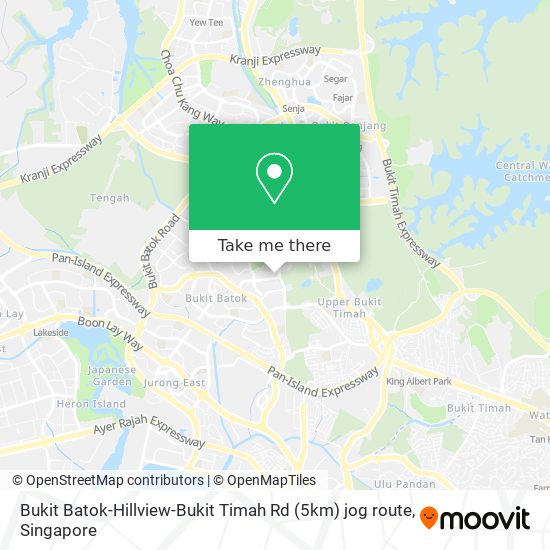 Bukit Batok-Hillview-Bukit Timah Rd (5km) jog route地图