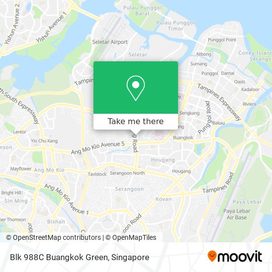 Blk 988C Buangkok Green map