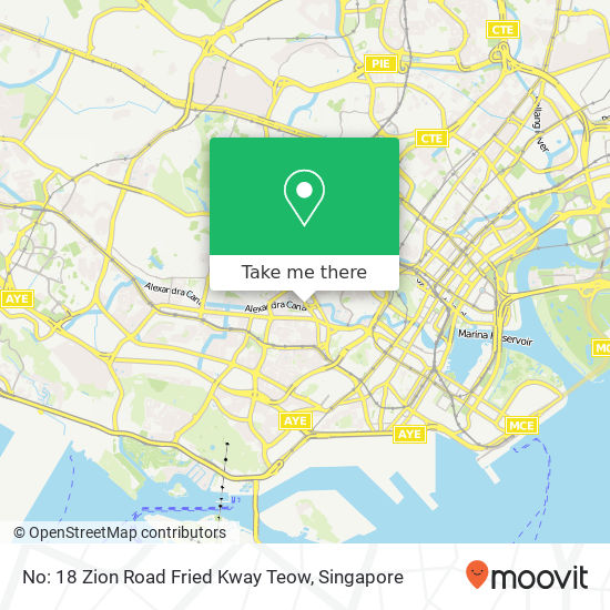 No: 18 Zion Road Fried Kway Teow map