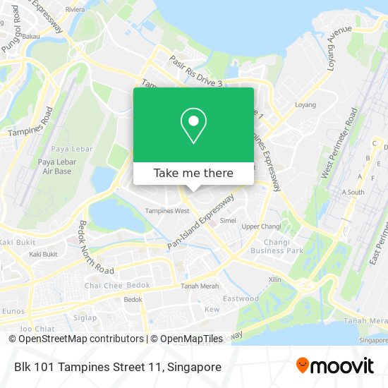 Blk 101 Tampines Street 11 map
