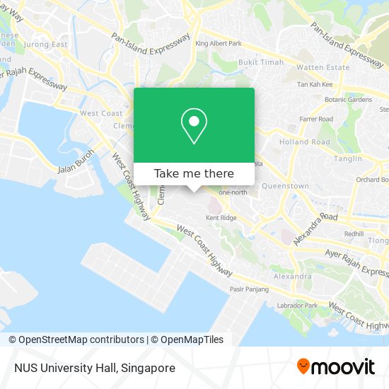 NUS University Hall地图