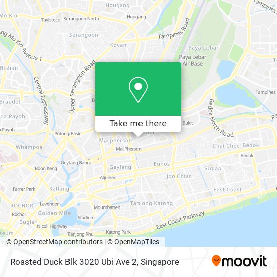 Roasted Duck Blk 3020 Ubi Ave 2 map