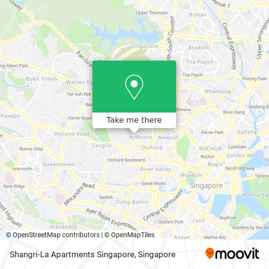 Shangri-La Apartments Singapore map