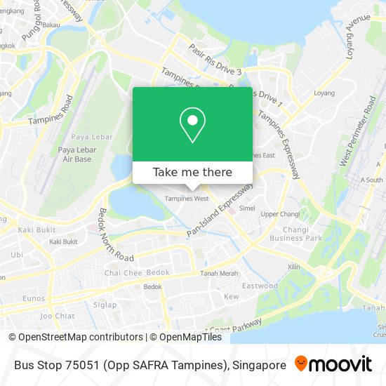 Bus Stop 75051 (Opp SAFRA Tampines)地图