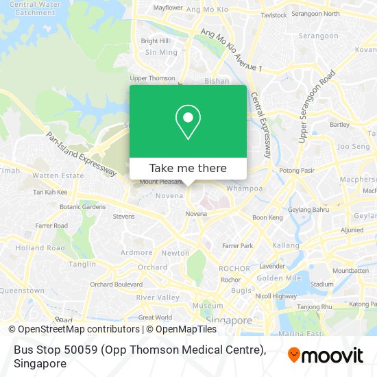 Bus Stop 50059 (Opp Thomson Medical Centre) map