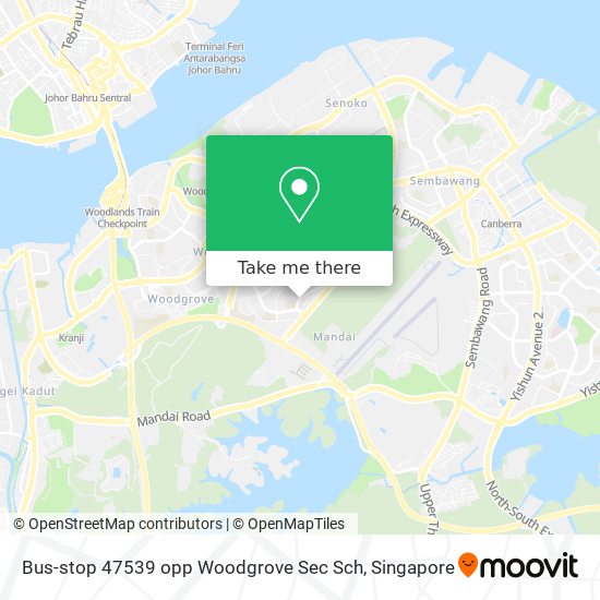 Bus-stop 47539 opp Woodgrove Sec Sch map