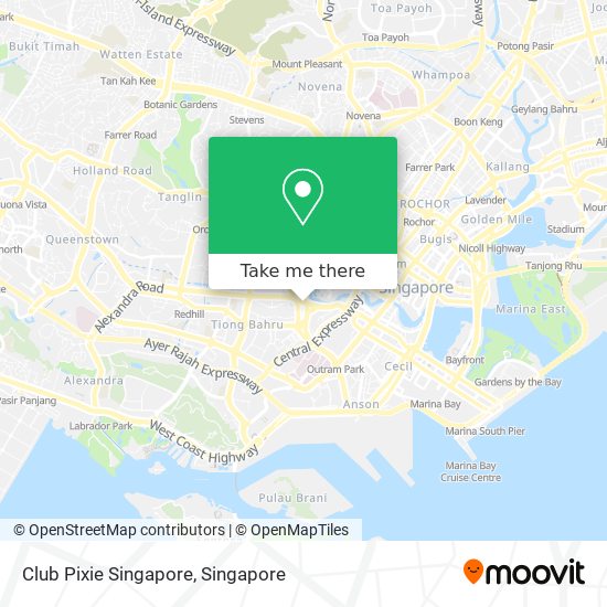 Club Pixie Singapore map