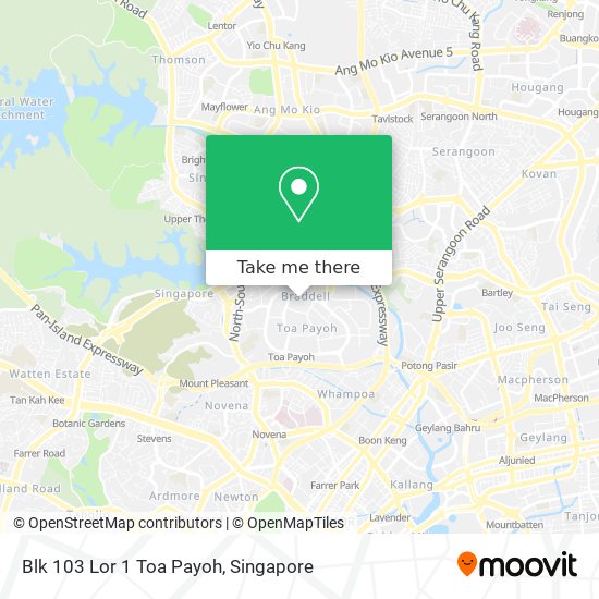 Blk 103 Lor 1 Toa Payoh map