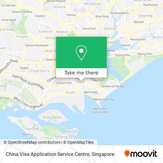 How To Get To China Visa Application Service Centre In Singapore By Bus Or Metro Moovit