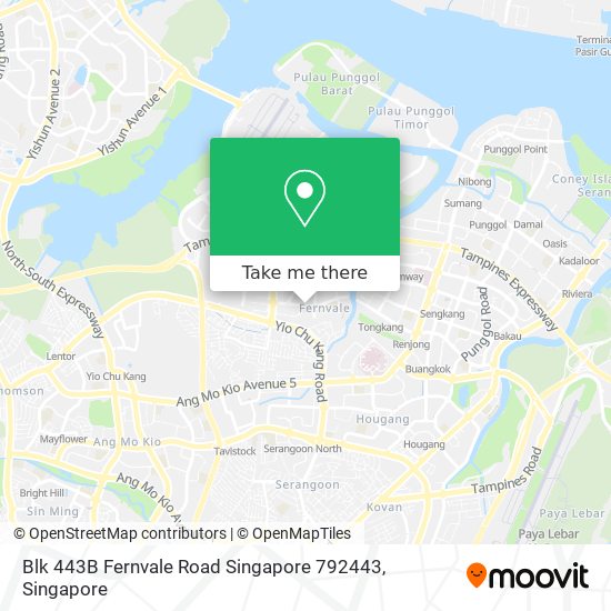 Blk 443B Fernvale Road Singapore 792443地图