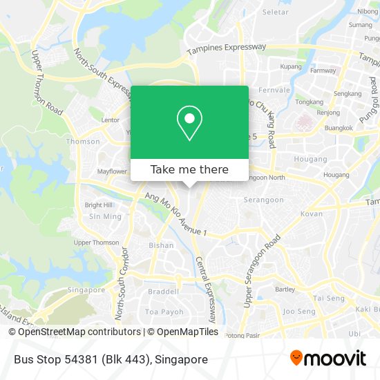 Bus Stop 54381 (Blk 443) map