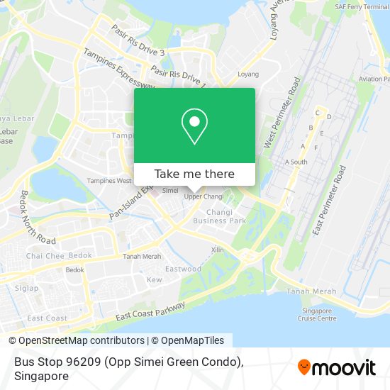 Bus Stop 96209 (Opp Simei Green Condo) map
