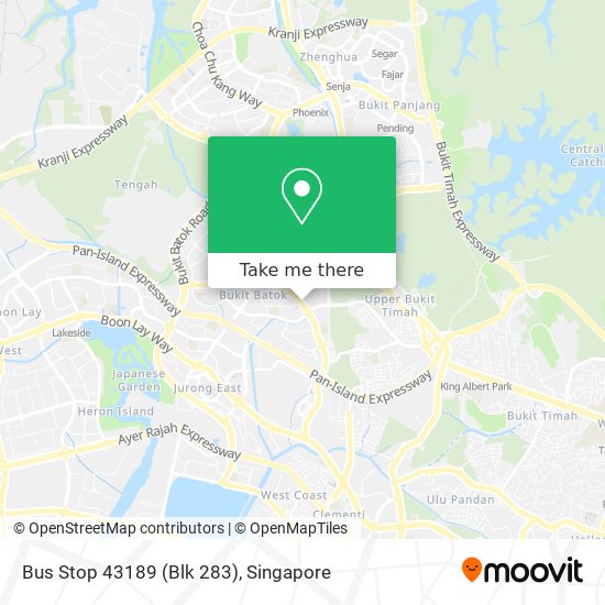 Bus Stop 43189 (Blk 283) map