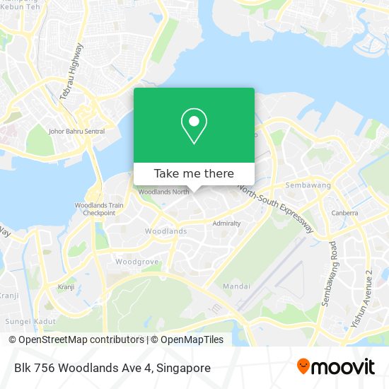 Blk 756 Woodlands Ave 4 map