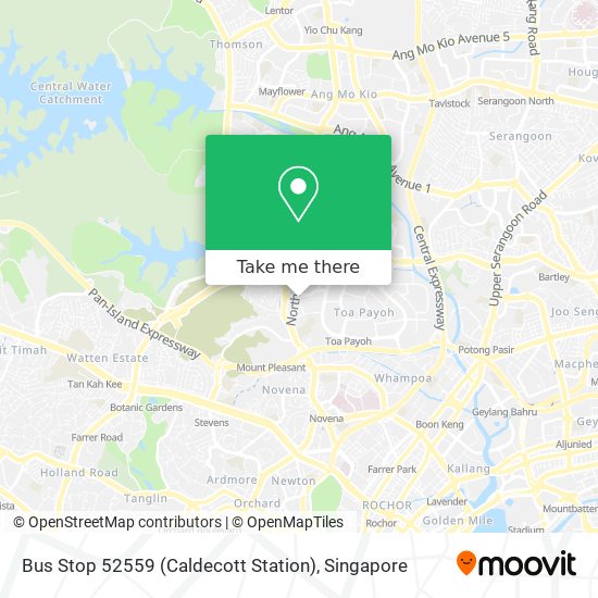 Bus Stop 52559 (Caldecott Station) map