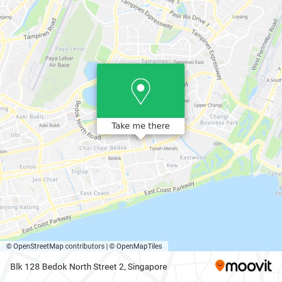 Blk 128 Bedok North Street 2 map