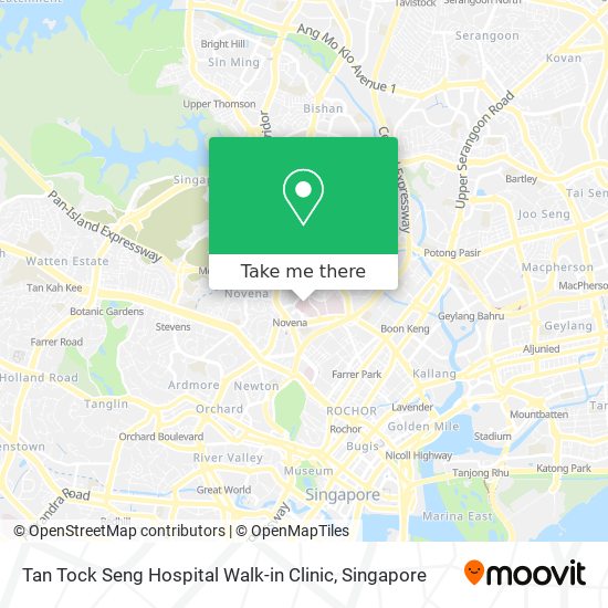 Tan Tock Seng Hospital Walk-in Clinic map