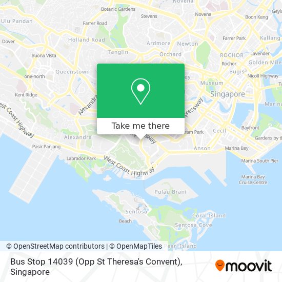 Bus Stop 14039 (Opp St Theresa's Convent) map