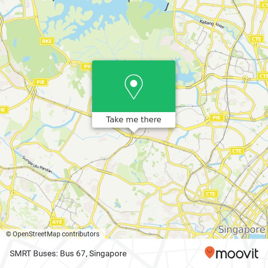 SMRT Buses: Bus 67 map