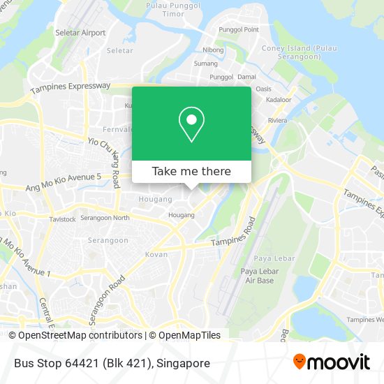Bus Stop 64421 (Blk 421) map