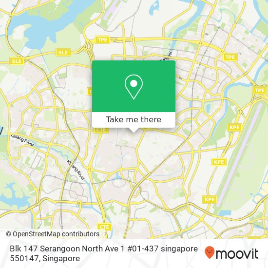 Blk 147 Serangoon North Ave 1 #01-437 singapore 550147地图