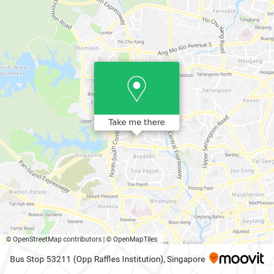 Bus Stop 53211 (Opp Raffles Institution)地图
