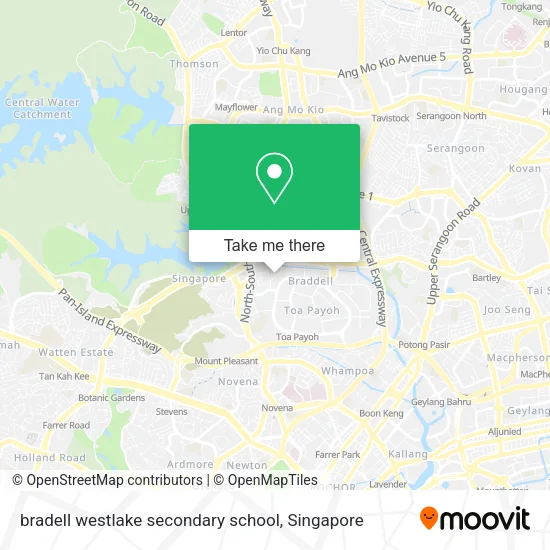 bradell westlake secondary school地图